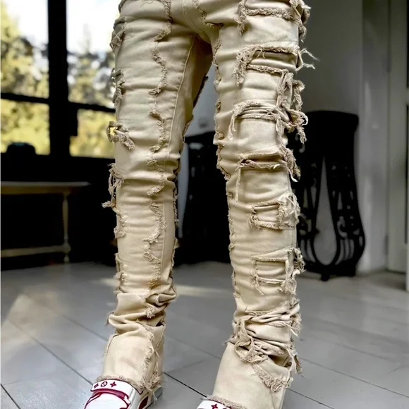 GUAPI::パンツ:32[RESALE] Guapi Pants Mens 32 Purple Distressed Shredded Limited